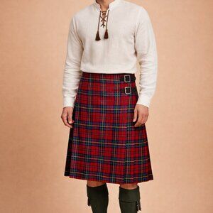 Tartan Kilt MacPherson 8 Yards Scottish Men’s Highland Dress